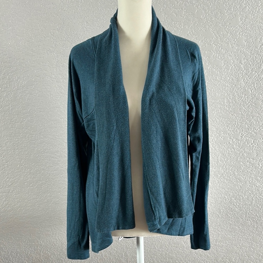 Athleta | Nirvana Wear Two Ways Wrap in Dark Vista Teal Heather (EUC)